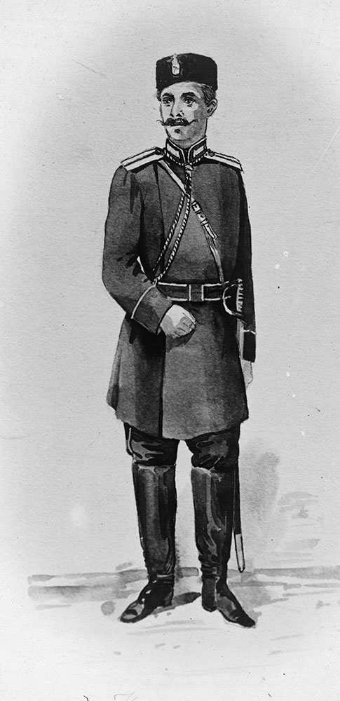 Kaupunkipoliisin venäläismalliseen virkapukuun m1903 kuului pitkä tummanvihreä virkatakki, jossa oli piilonapitus ja kangasvyö. Hihankäänteiden ja kauluksen saumareunukset olivat oranssit, samaten olkalaattojen reunukset ja nyörit. Puku sai kansan suussa nimen "Bobrikoffin puku" venäläistämistoimia Suomessa johtaneen kenraalikuvernööri Nikolai Bobrikovin mukaan.